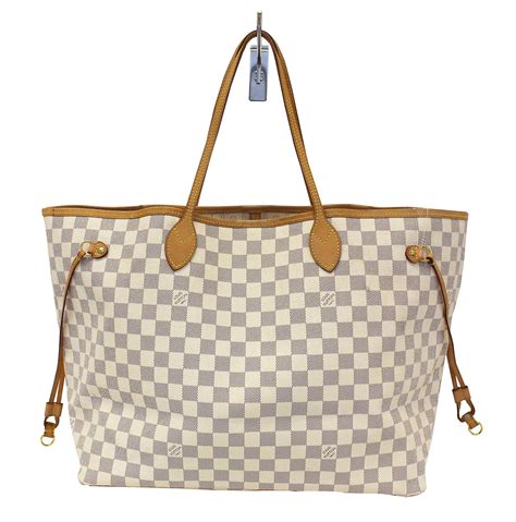 white and grey checkered louis vuitton|louis vuitton neverfull pouch.